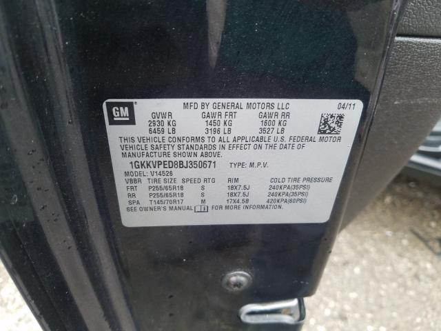 Photo 9 VIN: 1GKKVPED8BJ350671 - GMC ACADIA SLE 