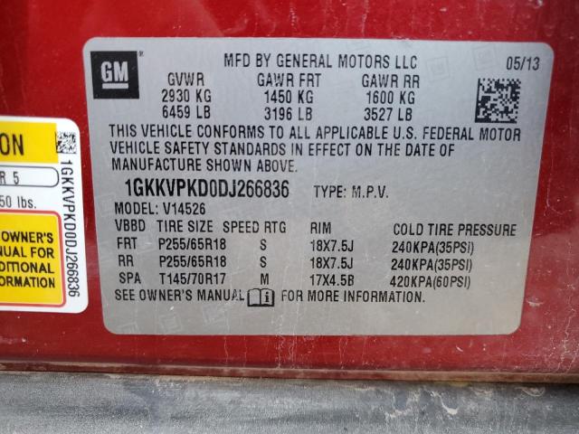 Photo 13 VIN: 1GKKVPKD0DJ266836 - GMC ACADIA SLE 