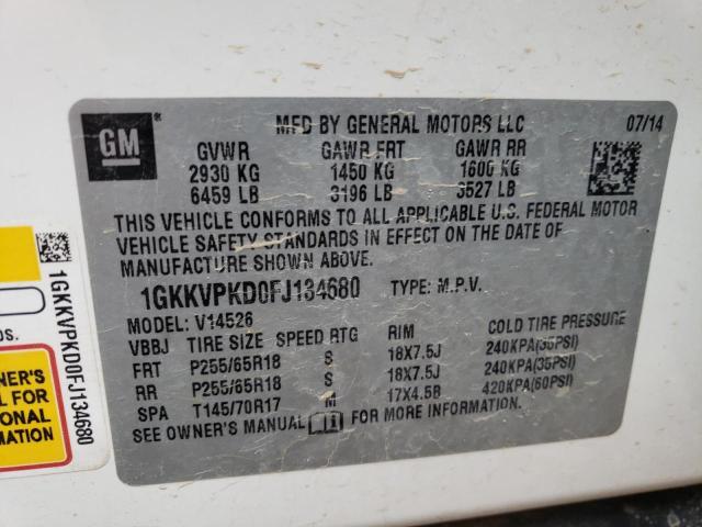 Photo 13 VIN: 1GKKVPKD0FJ134680 - GMC ACADIA SLE 