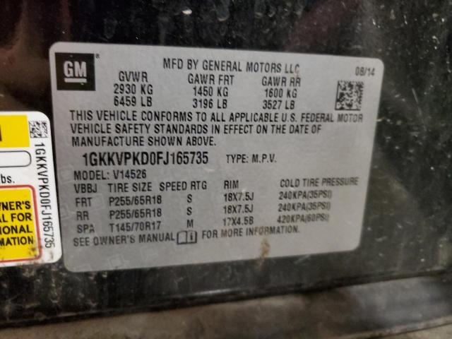 Photo 12 VIN: 1GKKVPKD0FJ165735 - GMC ACADIA SLE 