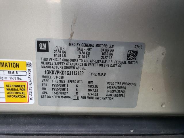 Photo 12 VIN: 1GKKVPKD1GJ112138 - GMC ACADIA SLE 