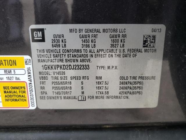 Photo 9 VIN: 1GKKVPKD2DJ232333 - GMC ACADIA SLE 