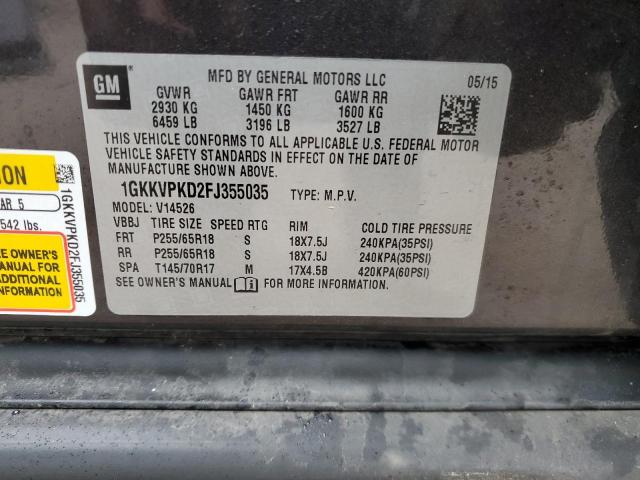 Photo 11 VIN: 1GKKVPKD2FJ355035 - GMC ACADIA 