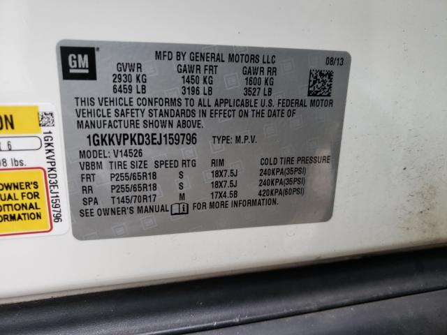 Photo 9 VIN: 1GKKVPKD3EJ159796 - GMC ACADIA SLE 