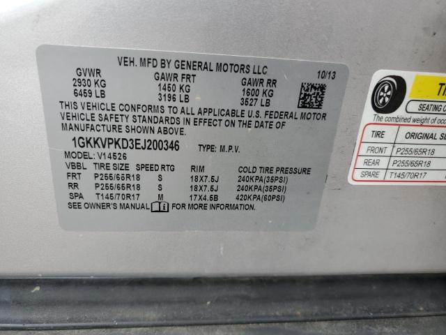 Photo 12 VIN: 1GKKVPKD3EJ200346 - GMC ACADIA SLE 