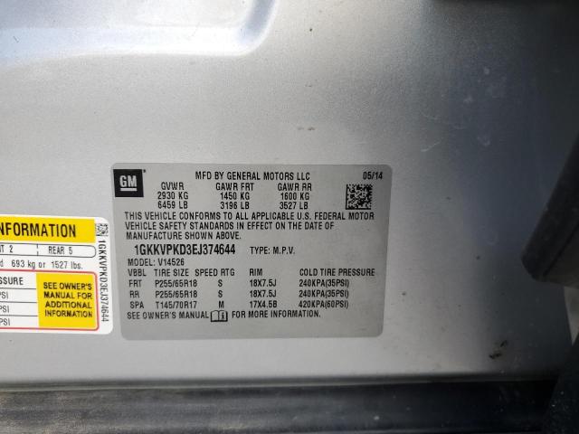 Photo 12 VIN: 1GKKVPKD3EJ374644 - GMC ACADIA SLE 