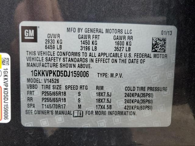 Photo 12 VIN: 1GKKVPKD5DJ159006 - GMC ACADIA 