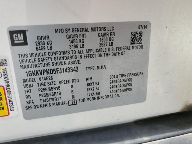 Photo 12 VIN: 1GKKVPKD5FJ143343 - GMC ACADIA SLE 