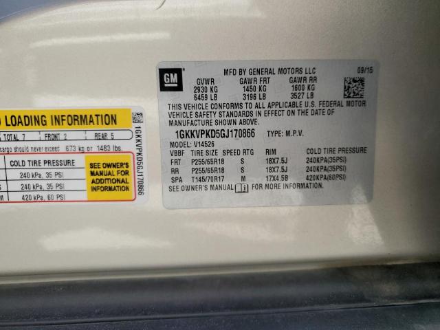 Photo 13 VIN: 1GKKVPKD5GJ170866 - GMC ACADIA SLE 