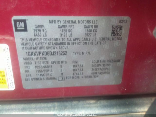 Photo 8 VIN: 1GKKVPKD6DJ213252 - GMC ACADIA 