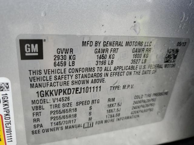 Photo 12 VIN: 1GKKVPKD7EJ101111 - GMC ACADIA 