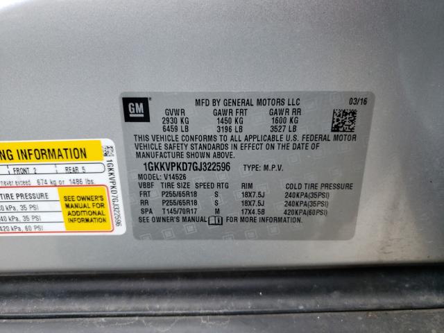 Photo 9 VIN: 1GKKVPKD7GJ322596 - GMC ACADIA SLE 