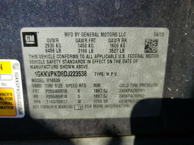 Photo 9 VIN: 1GKKVPKD8DJ223538 - GMC ACADIA SLE 