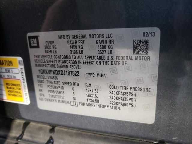 Photo 9 VIN: 1GKKVPKDXDJ187822 - GMC ACADIA SLE 