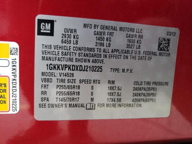 Photo 12 VIN: 1GKKVPKDXDJ210225 - GMC ACADIA SLE 