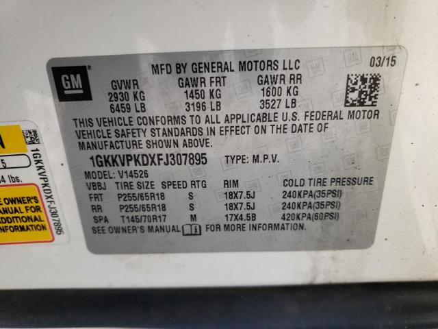 Photo 12 VIN: 1GKKVPKDXFJ307895 - GMC ACADIA SLE 