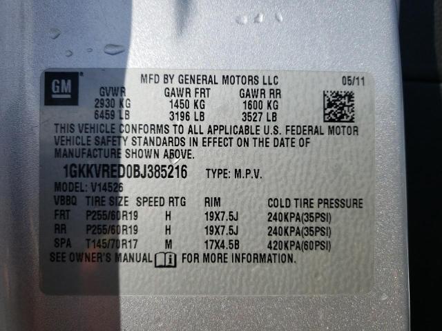 Photo 12 VIN: 1GKKVRED0BJ385216 - GMC ACADIA 