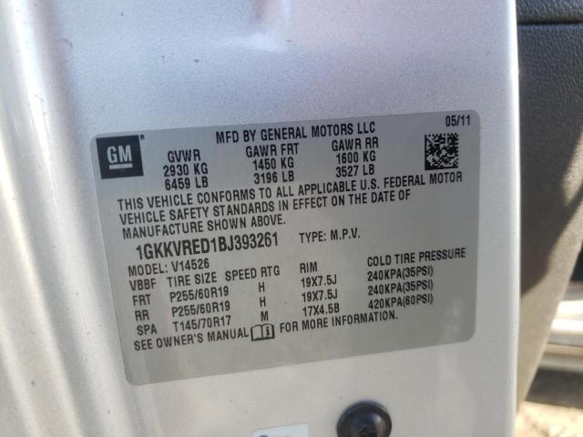 Photo 9 VIN: 1GKKVRED1BJ393261 - GMC ACADIA SLT 