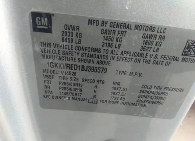 Photo 8 VIN: 1GKKVRED1BJ395379 - GMC ACADIA 