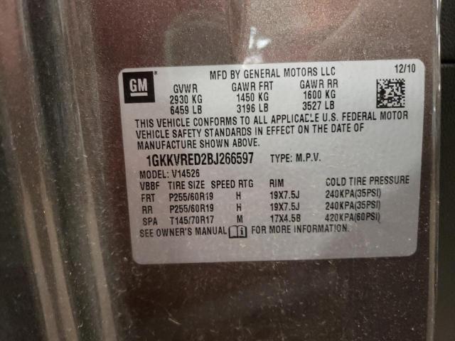 Photo 9 VIN: 1GKKVRED2BJ266597 - GMC ACADIA SLT 