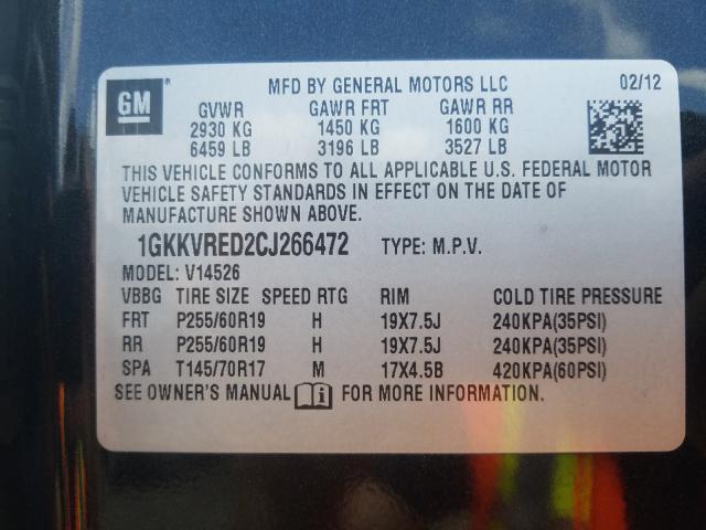 Photo 9 VIN: 1GKKVRED2CJ266472 - GMC ACADIA SLT 