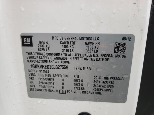 Photo 9 VIN: 1GKKVRED2CJ327559 - GMC ACADIA SLT 