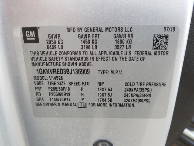 Photo 9 VIN: 1GKKVRED3BJ136909 - GMC ACADIA SLT 