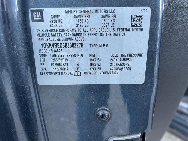 Photo 9 VIN: 1GKKVRED3BJ302278 - GMC ACADIA SLT 