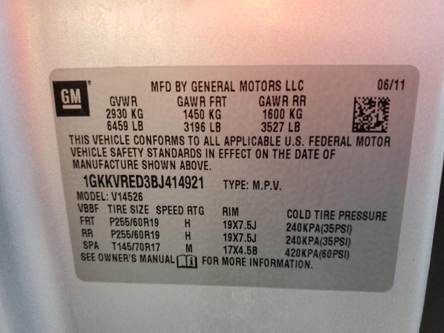 Photo 9 VIN: 1GKKVRED3BJ414921 - GMC ACADIA SLT 