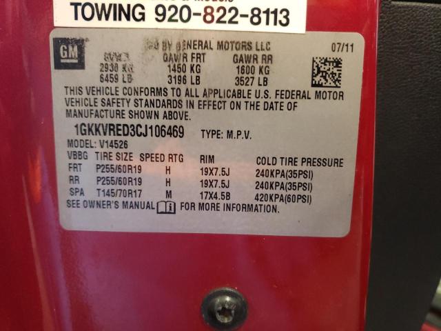 Photo 9 VIN: 1GKKVRED3CJ106469 - GMC ACADIA SLT 