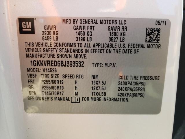 Photo 12 VIN: 1GKKVRED6BJ393532 - GMC ACADIA 