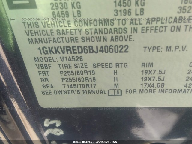 Photo 8 VIN: 1GKKVRED6BJ406022 - GMC ACADIA 