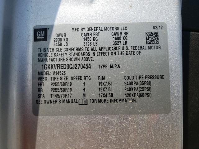 Photo 9 VIN: 1GKKVRED9CJ270454 - GMC ACADIA SLT 