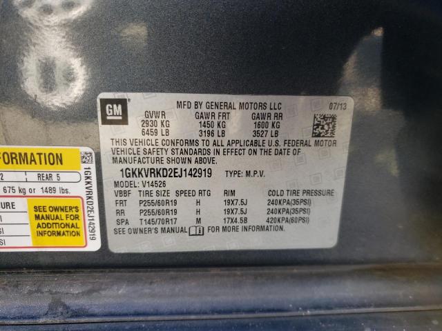 Photo 9 VIN: 1GKKVRKD2EJ142919 - GMC ACADIA SLT 