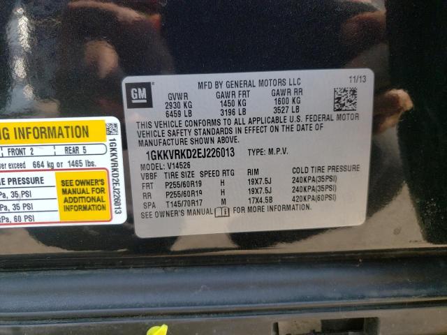 Photo 9 VIN: 1GKKVRKD2EJ226013 - GMC ACADIA SLT 