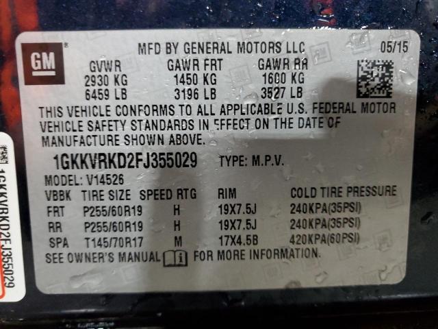 Photo 12 VIN: 1GKKVRKD2FJ355029 - GMC ACADIA 