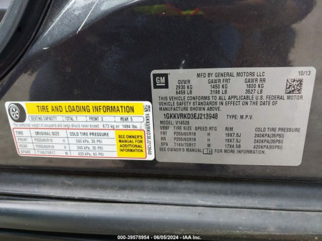 Photo 8 VIN: 1GKKVRKD3EJ213948 - GMC ACADIA 