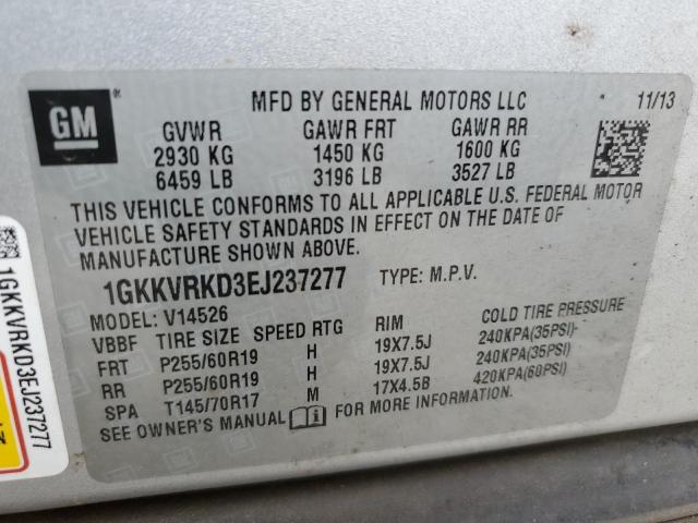 Photo 12 VIN: 1GKKVRKD3EJ237277 - GMC ACADIA 