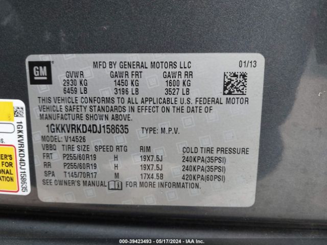 Photo 8 VIN: 1GKKVRKD4DJ158635 - GMC ACADIA 