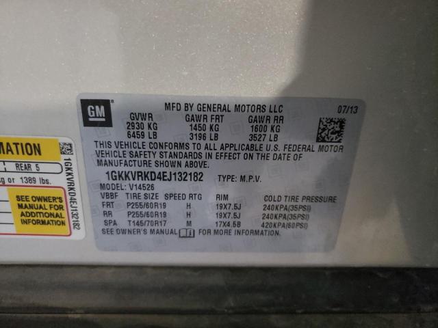 Photo 9 VIN: 1GKKVRKD4EJ132182 - GMC ACADIA SLT 