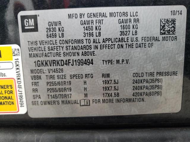 Photo 13 VIN: 1GKKVRKD4FJ199494 - GMC ACADIA SLT 