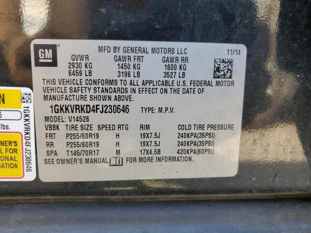 Photo 12 VIN: 1GKKVRKD4FJ230646 - GMC ACADIA SLT 