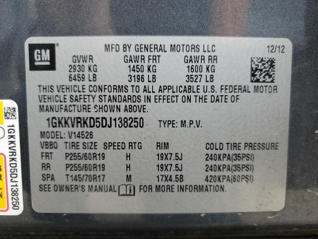 Photo 12 VIN: 1GKKVRKD5DJ138250 - GMC ACADIA SLT 