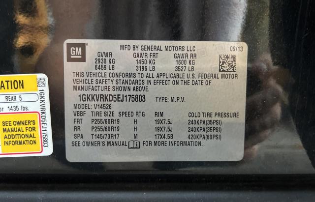 Photo 9 VIN: 1GKKVRKD5EJ175803 - GMC ACADIA SLT 