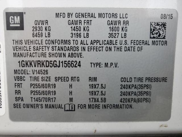 Photo 13 VIN: 1GKKVRKD5GJ156624 - GMC ACADIA SLT 