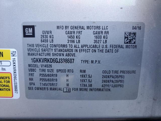 Photo 12 VIN: 1GKKVRKD6GJ338607 - GMC ACADIA SLT 