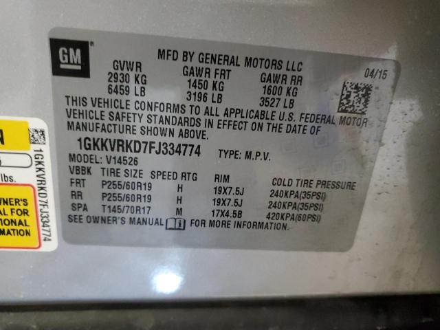 Photo 11 VIN: 1GKKVRKD7FJ334774 - GMC ACADIA 