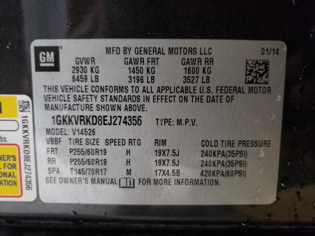 Photo 11 VIN: 1GKKVRKD8EJ274356 - GMC ACADIA 