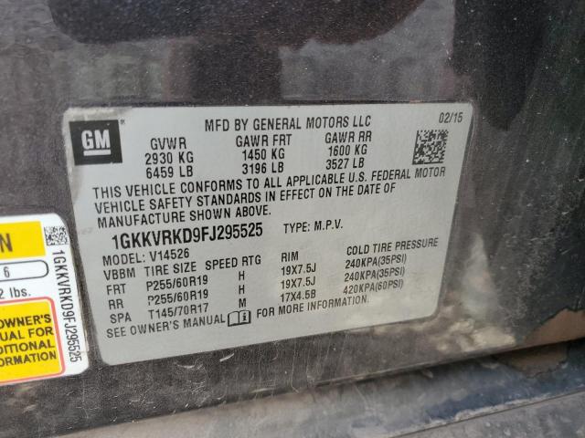 Photo 12 VIN: 1GKKVRKD9FJ295525 - GMC ACADIA SLT 