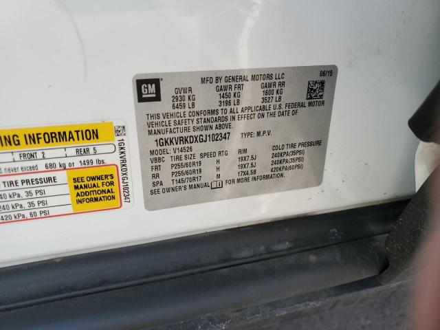 Photo 12 VIN: 1GKKVRKDXGJ102347 - GMC ACADIA SLT 